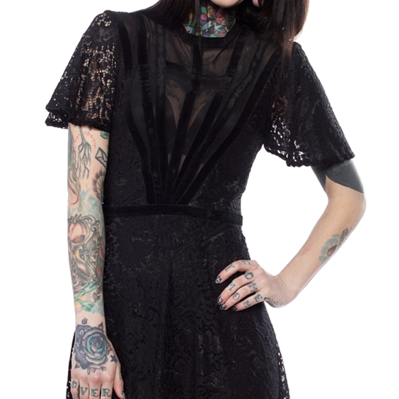Sourpuss Dresses & Skirts - Black Dahlia dress from Restyle